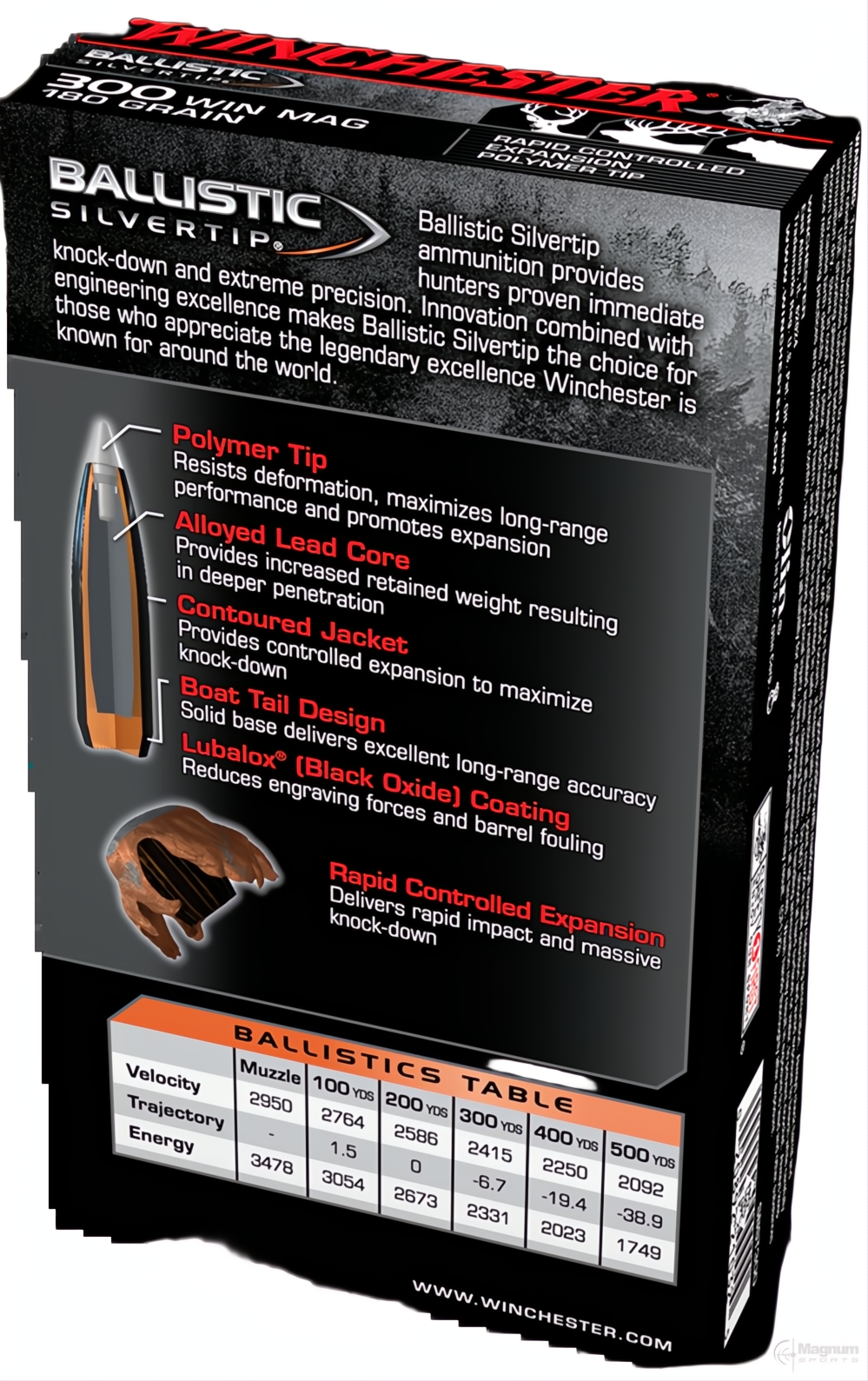 Winchester Ballistic ST 300WM 180gr PT