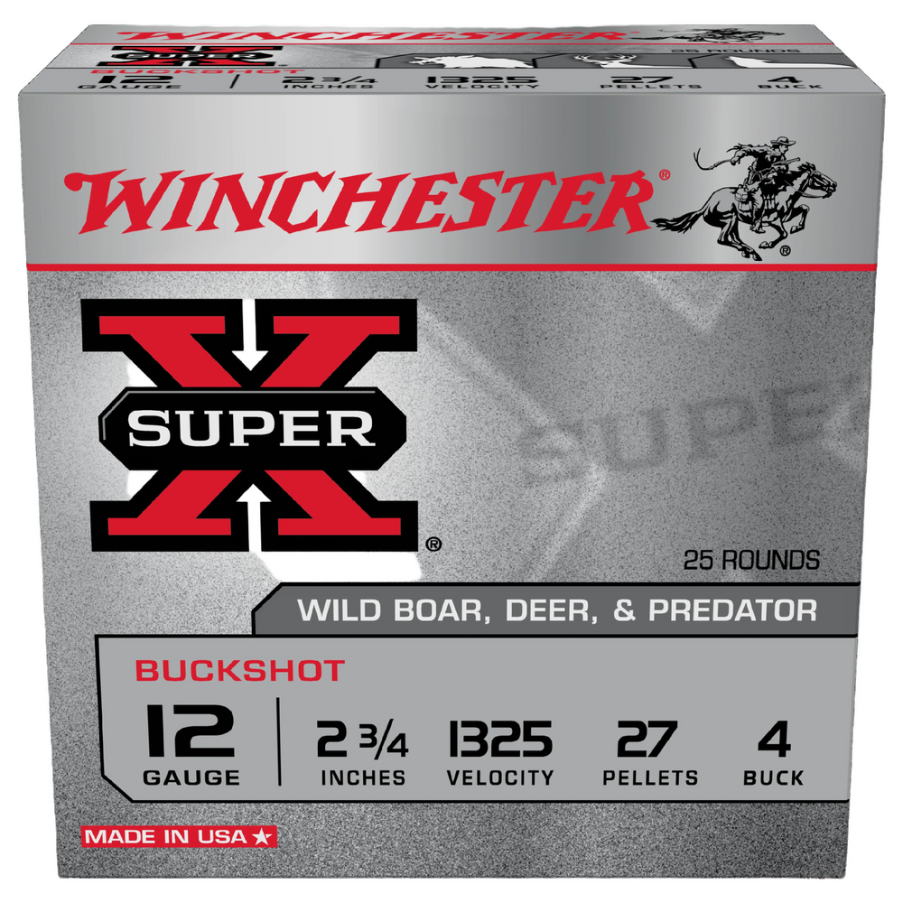 Winchester Buckshot 12G 4Buck 2-3/4" 27 Pellet