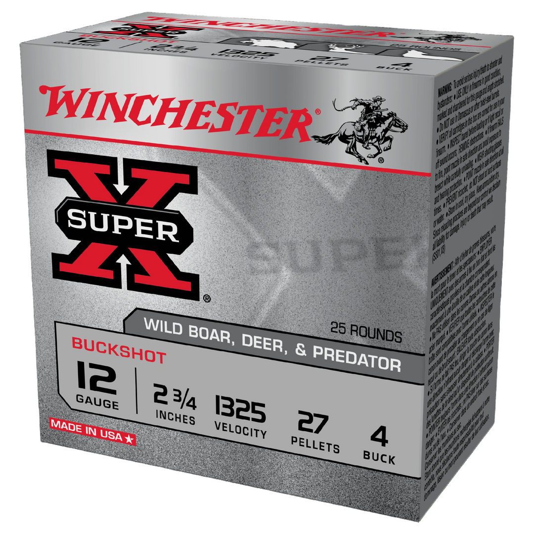 Winchester Buckshot 12G 4Buck 2-3/4" 27 Pellet