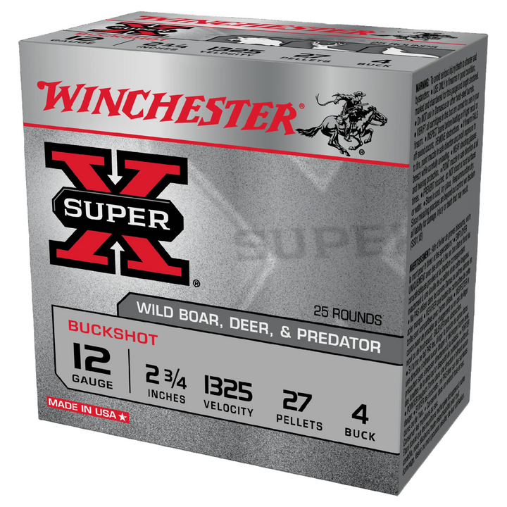 Winchester Buckshot 12G 4Buck 2-3/4" 27 Pellet