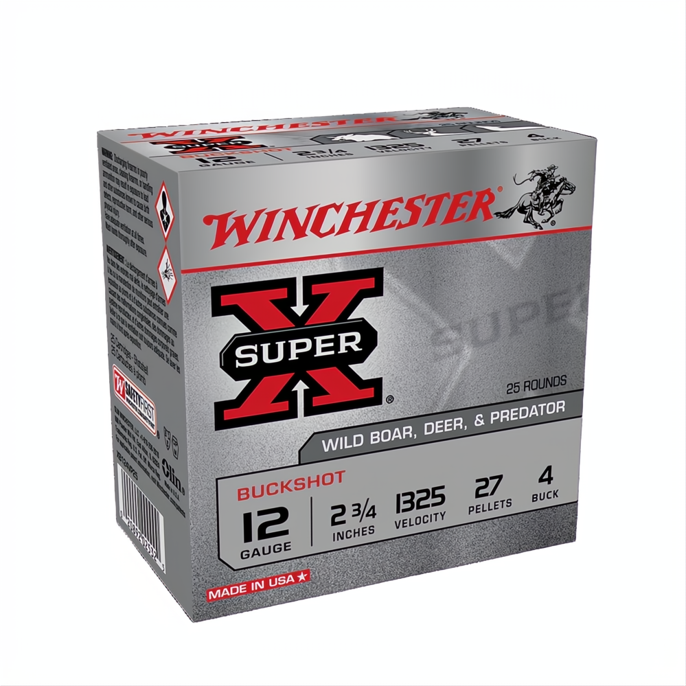 Winchester Buckshot 12G 4Buck 2-3/4" 27 Pellet