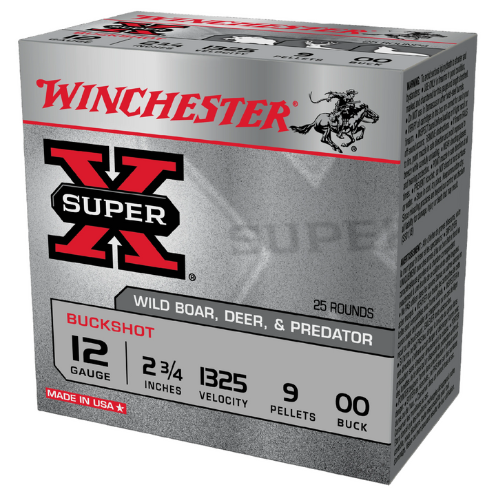 Winchester Buckshot 12G Oo Buck 2-3/4" 9 Pellet