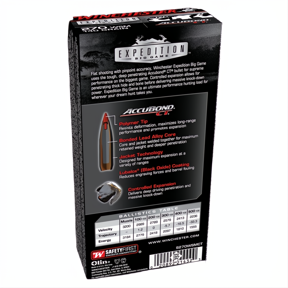 Winchester Expedition Big Game 270WSM 140gr ABCT