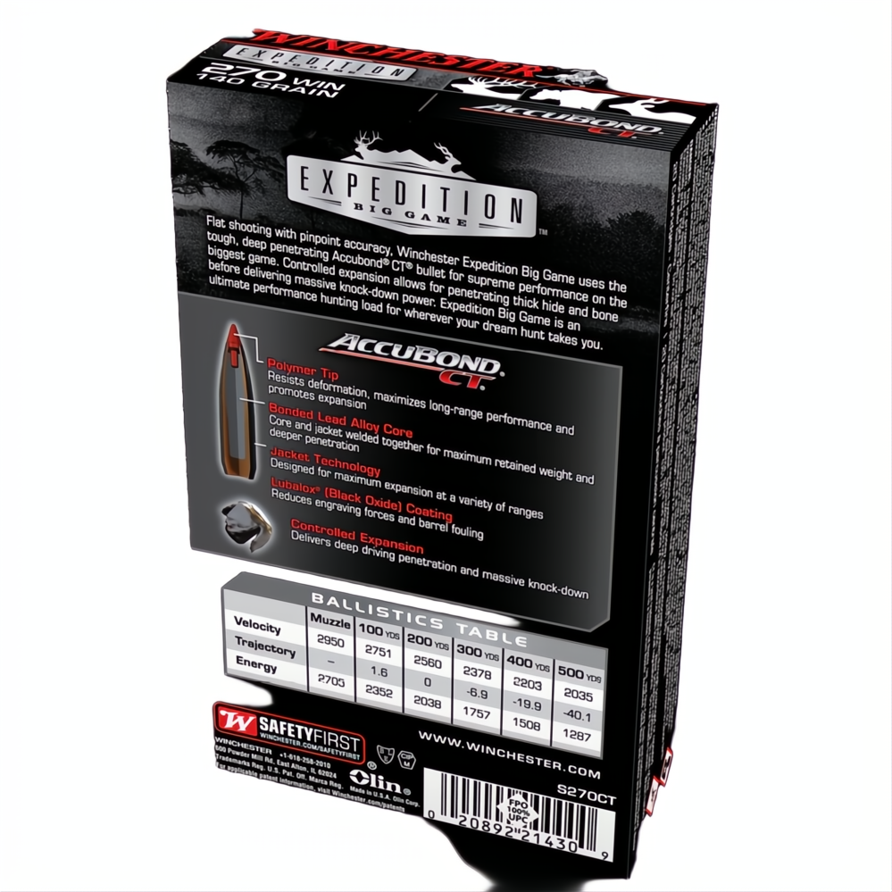 Winchester Expedition Big Game 270Win 140gr ABCT