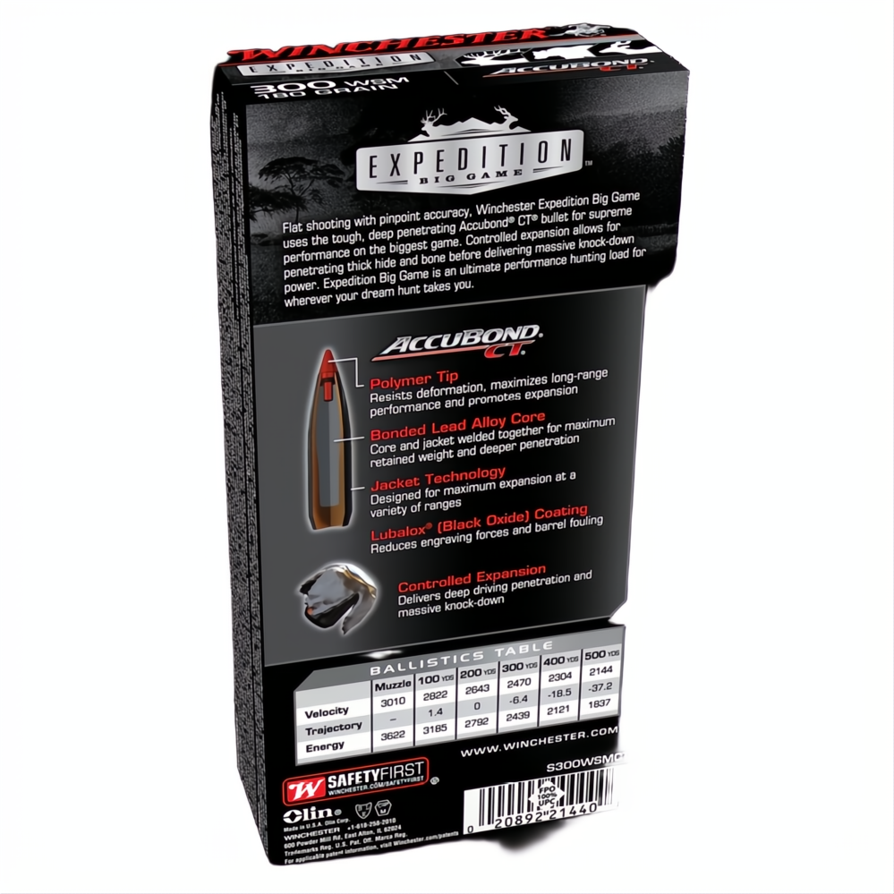 Winchester Expedition Big Game 300WSM 180gr ABCT