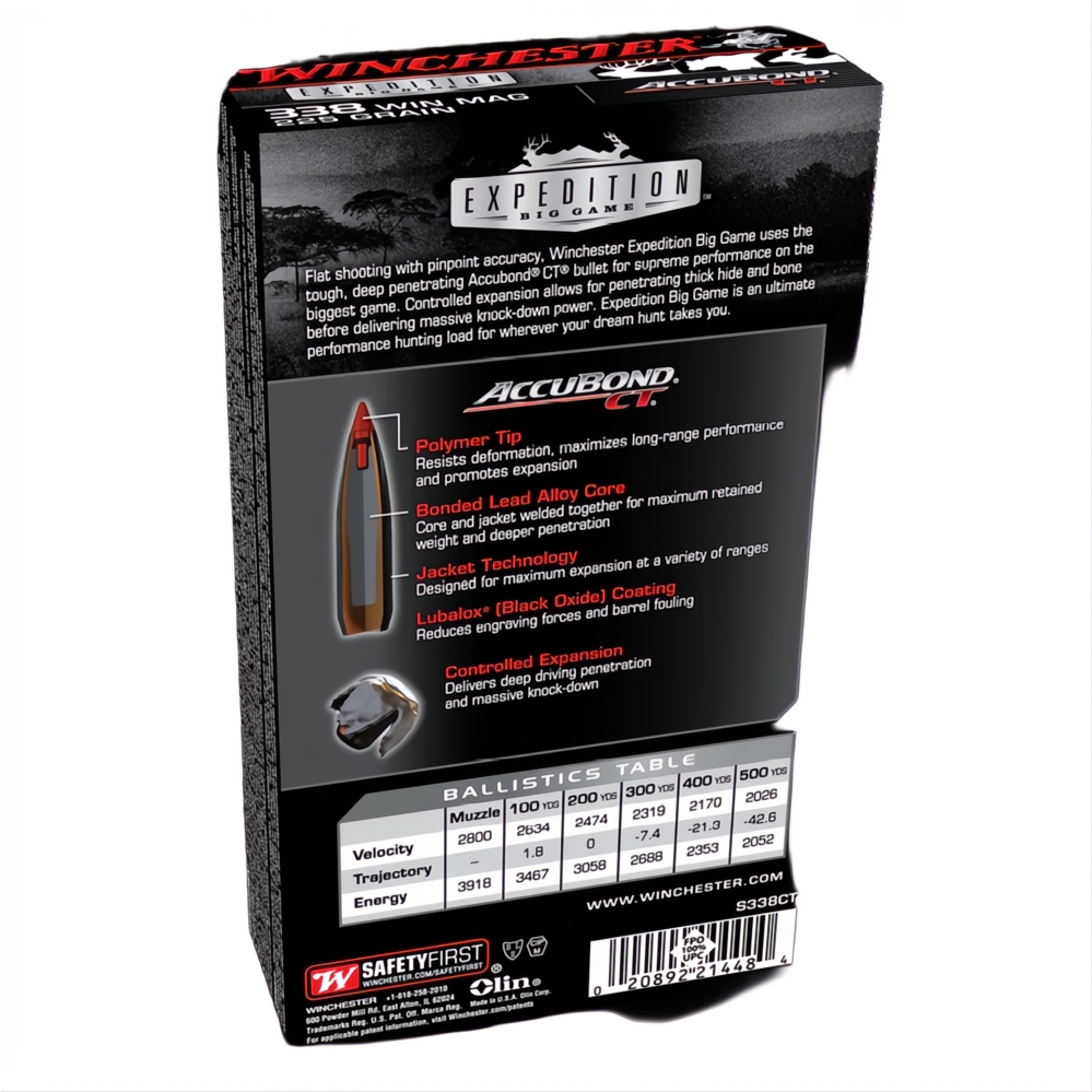 Winchester Expedition Big Game 338Wm 225gr ABCT