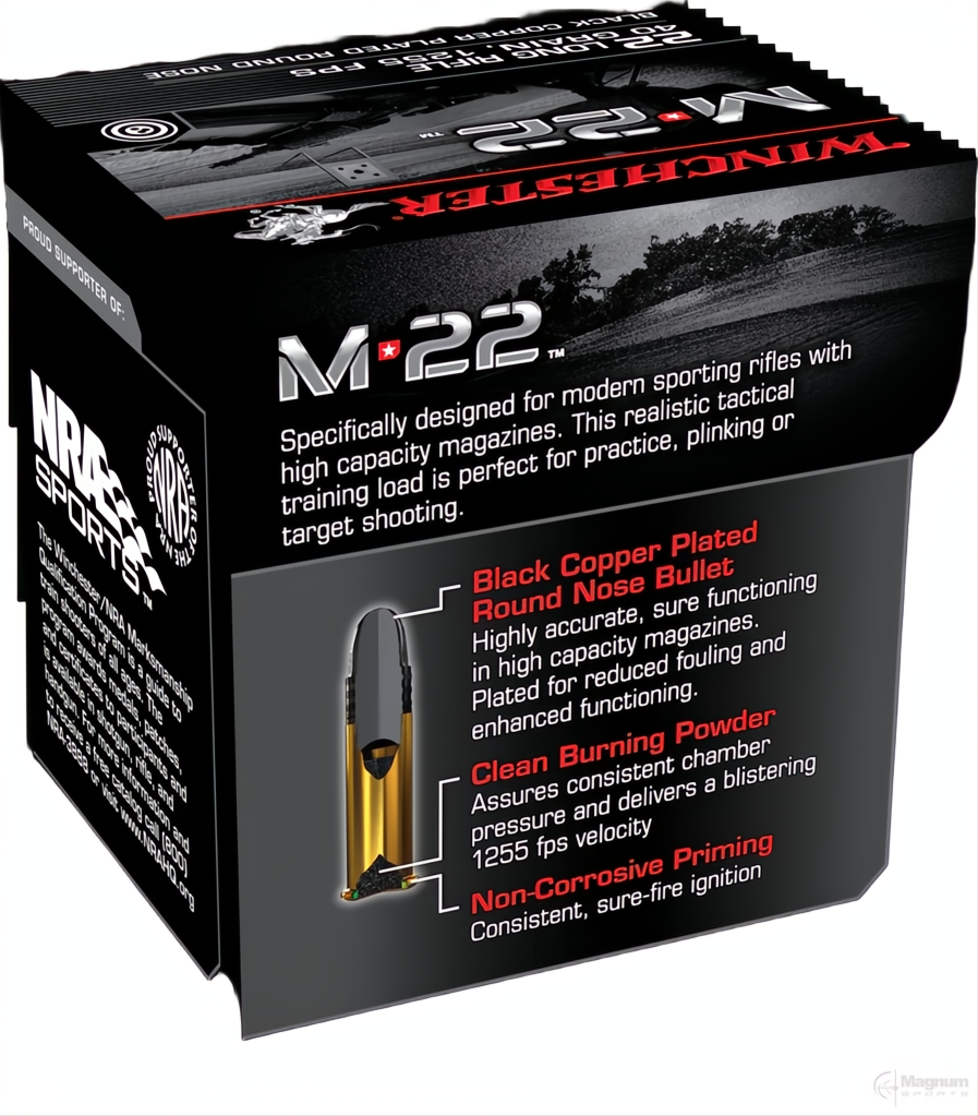 Winchester M22 22LR 40gr Black Copper Plated Round Nose