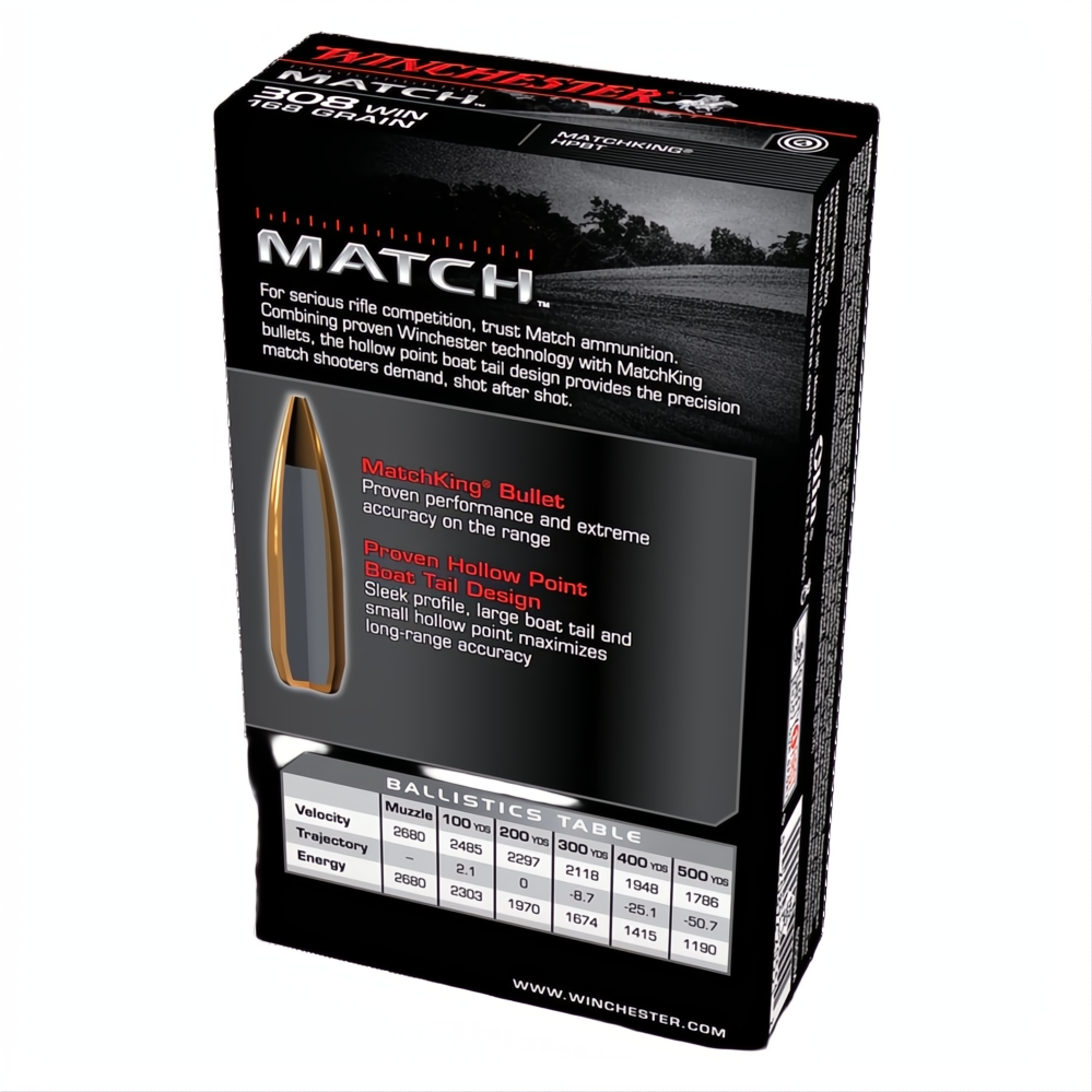 Winchester Match 308Win 168gr Sierra BTHP