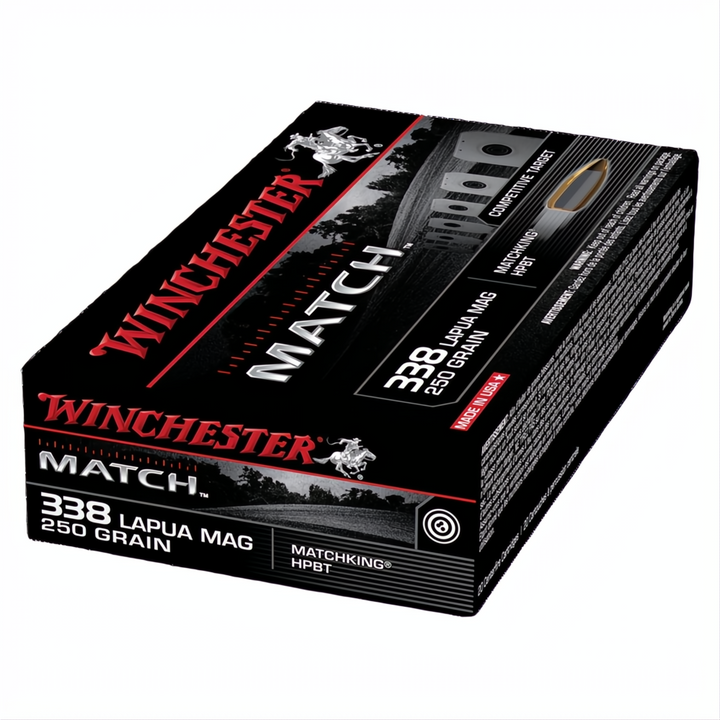 Winchester Match 338 Lapua Mag 250gr HPBT