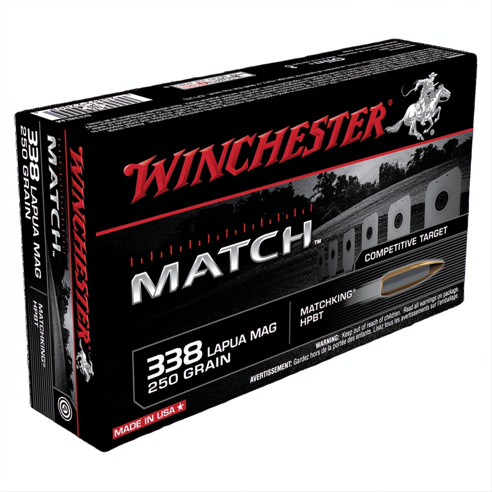 Winchester Match 338 Lapua Mag 250gr HPBT