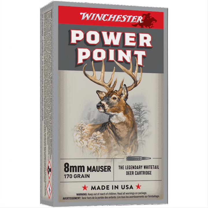 Winchester Power Point 8mm Mauser 170gr PP