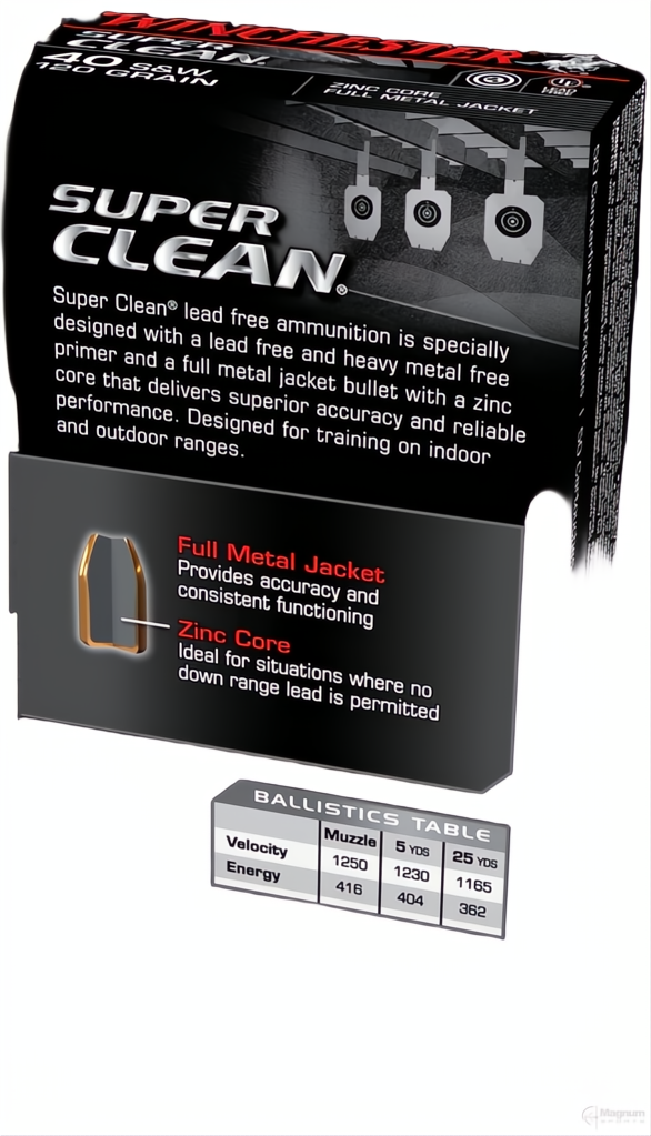 Winchester Super Clean 40S&amp;W 120gr FMJ