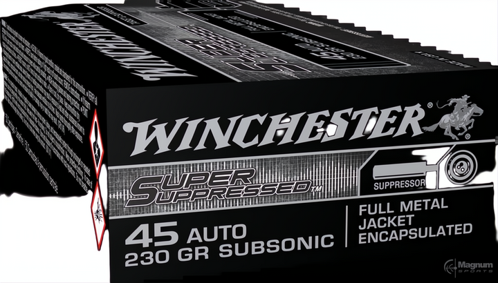 Winchester Super Suppressed 45ACP 230gr FMJ