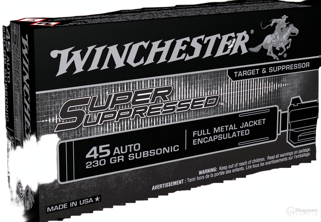 Winchester Super Suppressed 45ACP 230gr FMJ