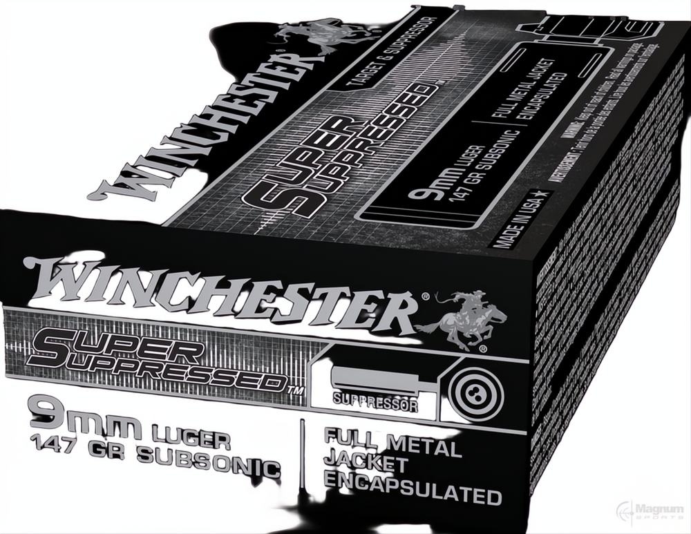 Winchester Super Suppressed 9mm 147gr FMJ