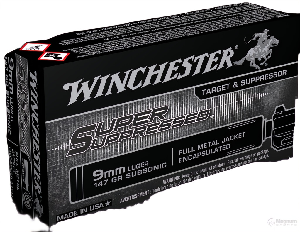 Winchester Super Suppressed 9mm 147gr FMJ