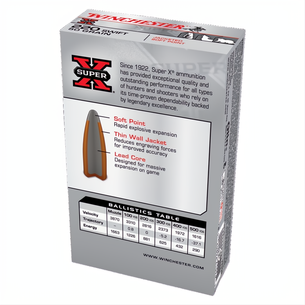 Winchester Super X 220 Swift 50gr PSP