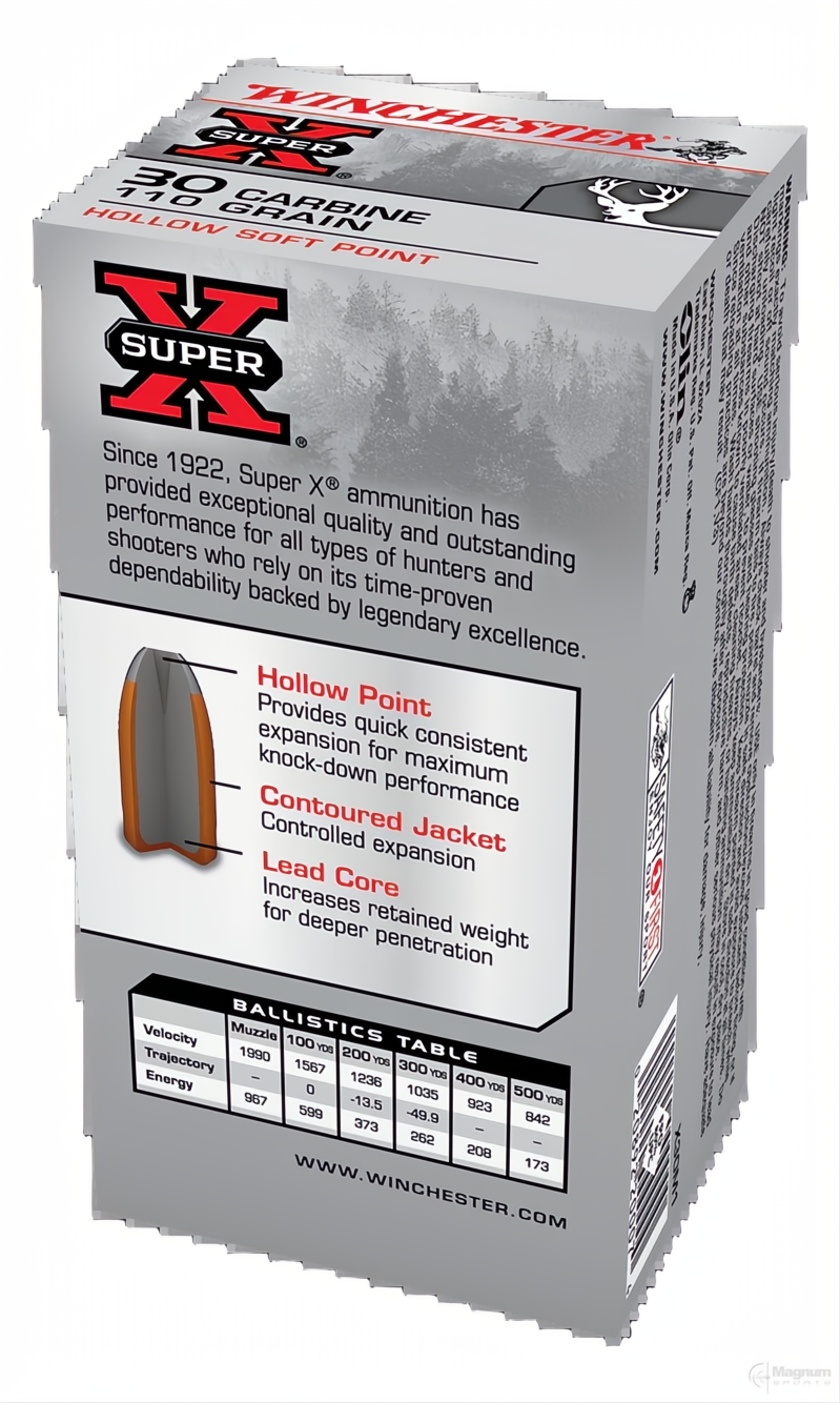 Winchester Super X 30 Carbine 110gr HSP