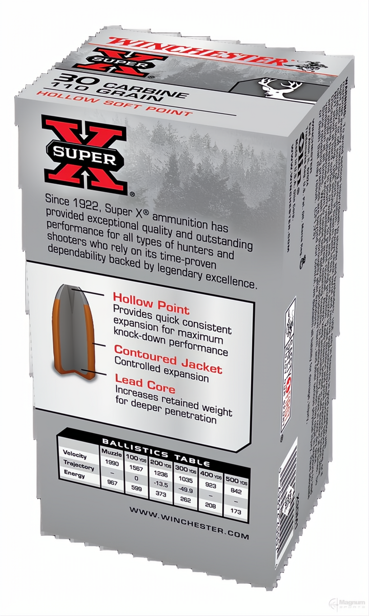 Winchester Super X 30 Carbine 110gr HSP