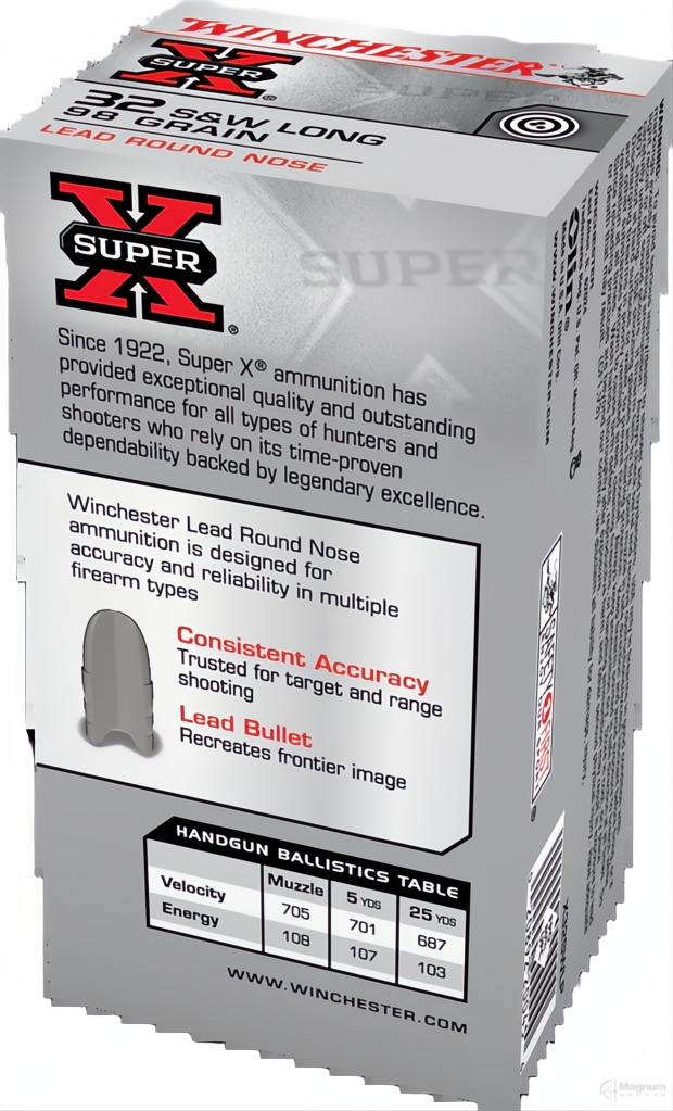 Winchester Super X 32S&amp;W Long 98gr LRN