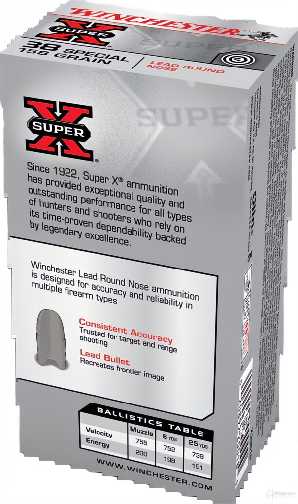 Winchester Super X 38SP 158gr LRN