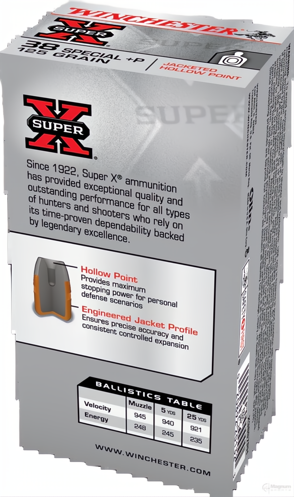 Winchester Super X 38SP +P 125gr JHP