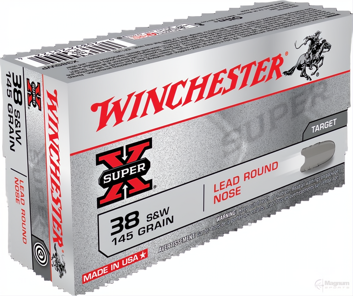 Winchester Super X 38S&amp;W 145gr LRN
