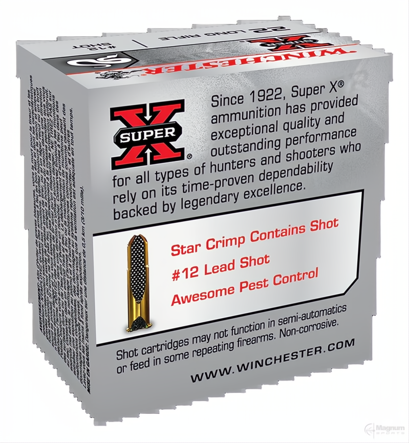 Winchester Super X Rat Shot 22LR 12 Shot