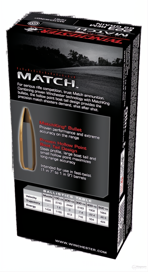 Winchester Supreme 223Rem 69gr BTHP Match