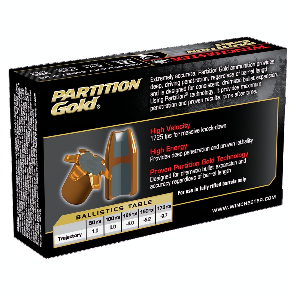 Winchester Supreme Partition Gold 12G Slug 2-3/4" 385gr