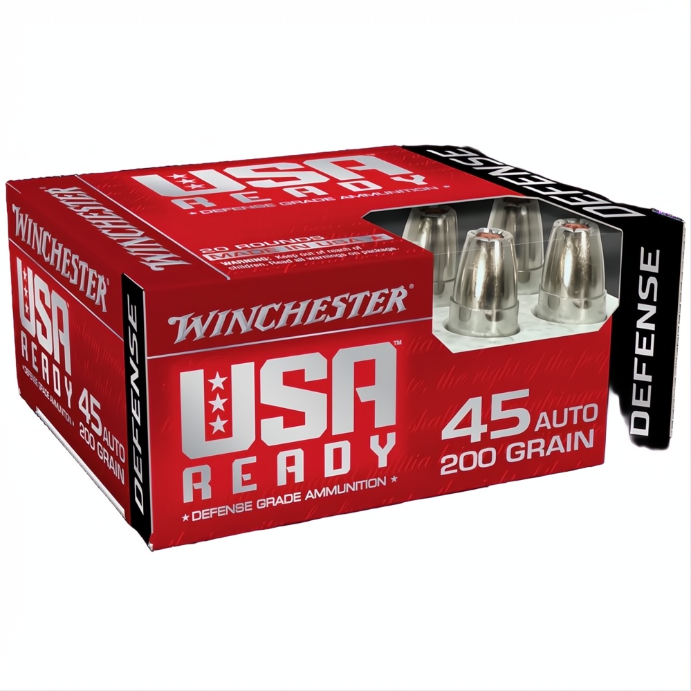 Winchester USA Ready Defense 45 ACP 200gr Hex-Vent HP