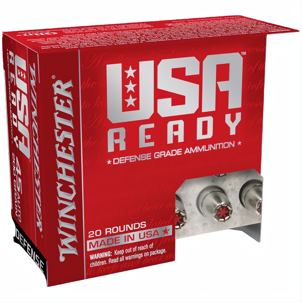 Winchester USA Ready Defense 45 ACP 200gr Hex-Vent HP
