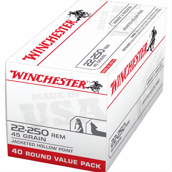 Winchester USA Value Pack 22-250Rem 45gr JHP