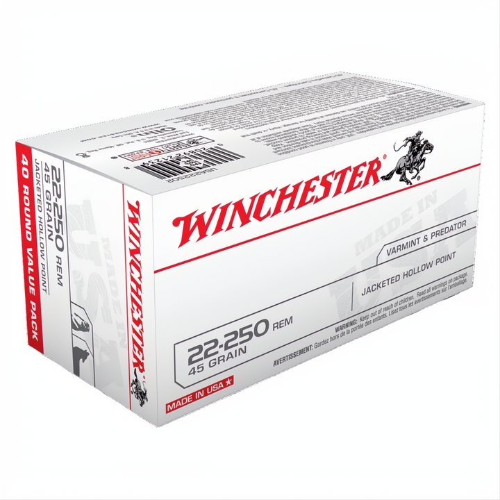 Winchester USA Value Pack 22-250Rem 45gr JHP