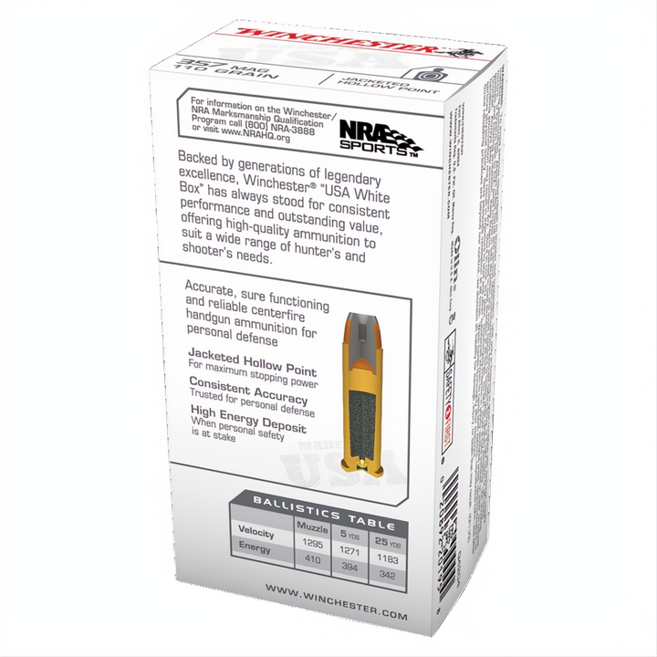 Winchester USA Value Pack 357Mag 110gr JHP