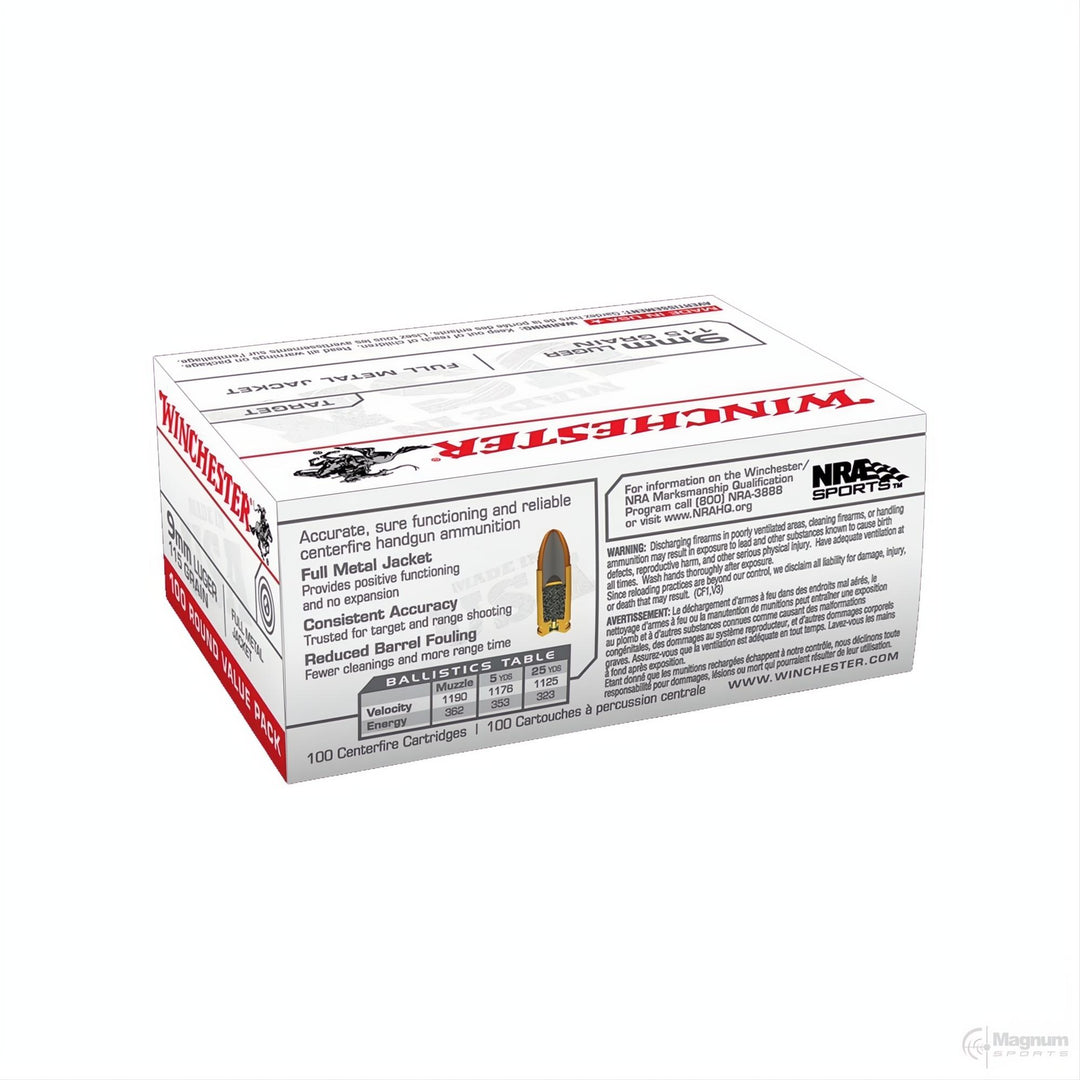 Winchester Value Pack 9mm 115gr FMJ