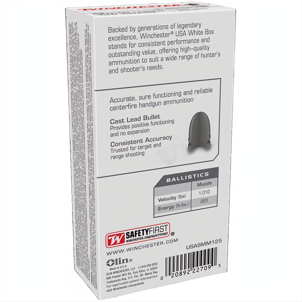 Winchester Value Pack 9mm 125gr LRN