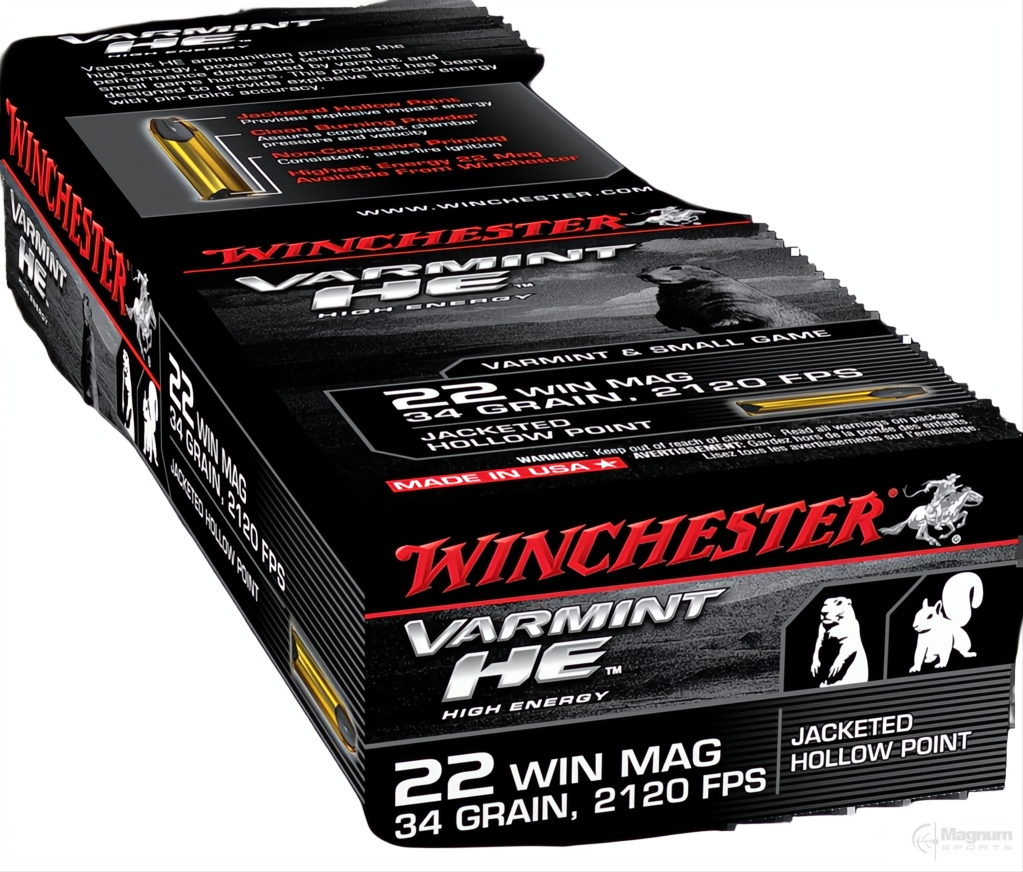 Winchester Varmint HE 22WMR 34gr JHP