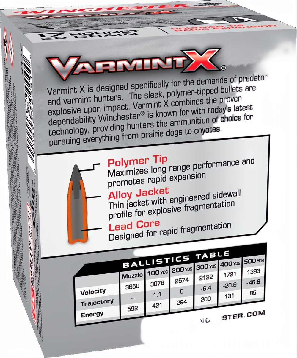 Winchester Varmint X 17Hornet 20gr PT