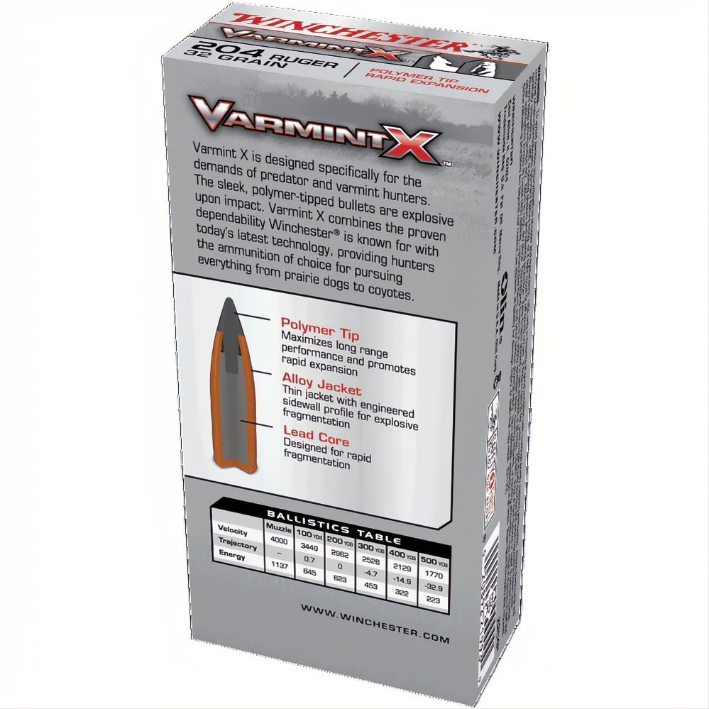 Winchester Varmint X 204Ruger 32gr PT