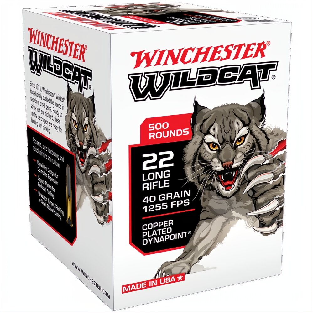 Winchester Wildcat 22LR 40gr Copper Plated Dynapoint