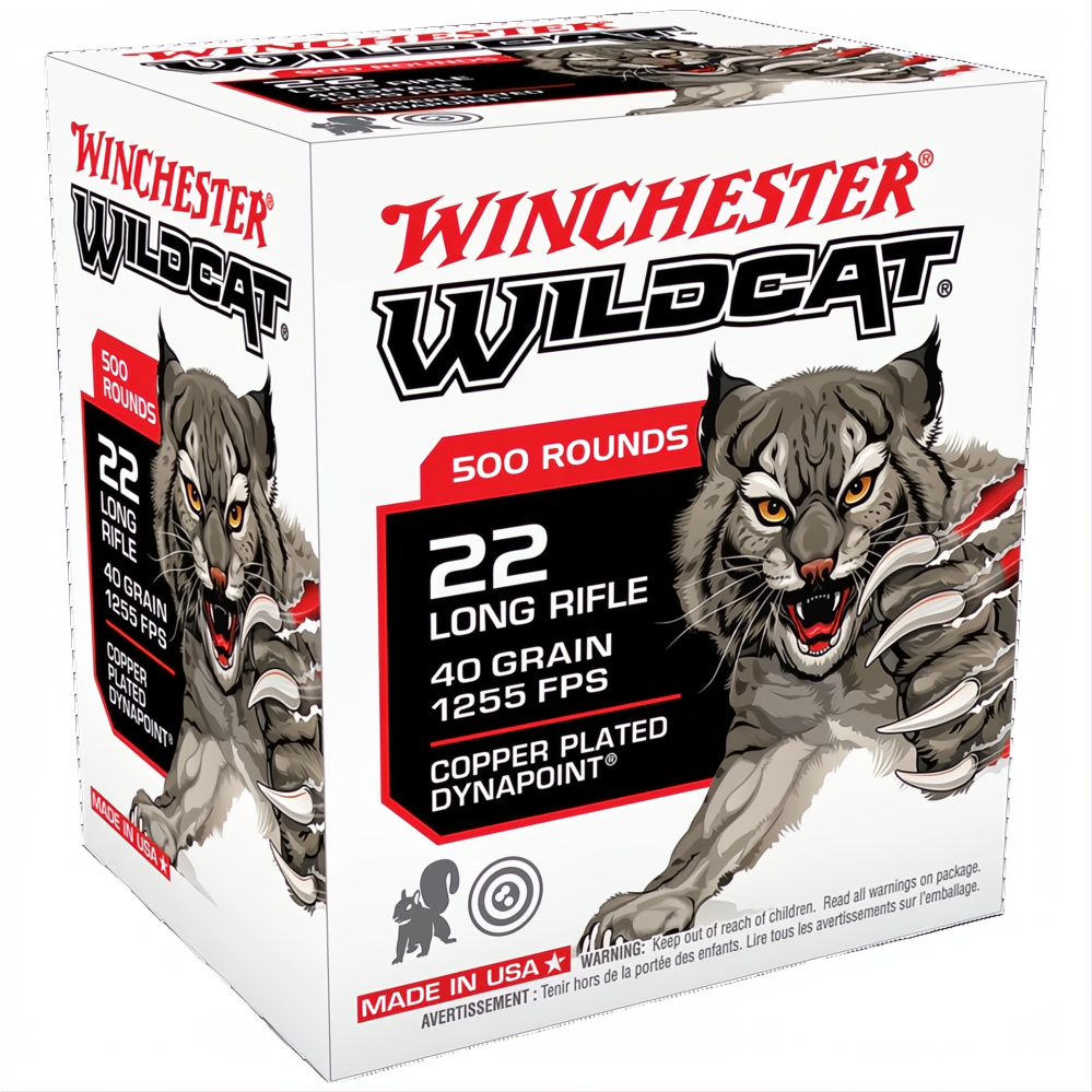 Winchester Wildcat 22LR 40gr Copper Plated Dynapoint