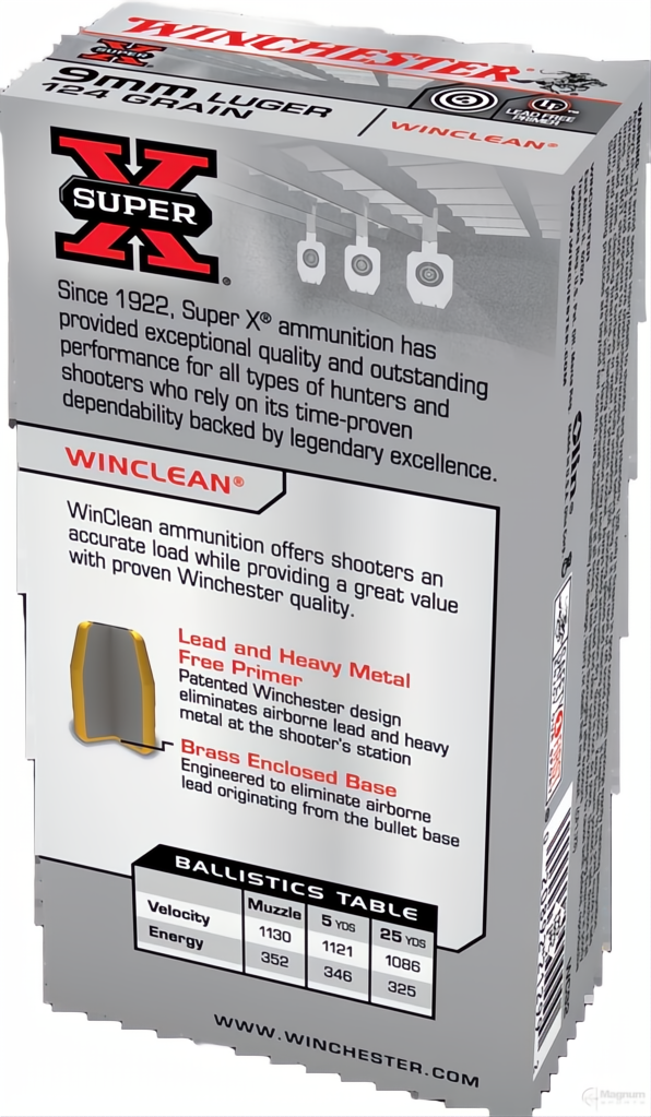 Winchester Winclean 9mm 124gr BEB