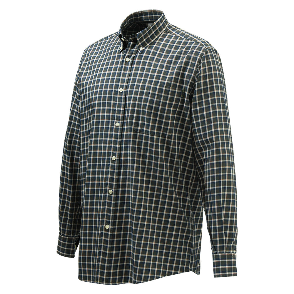 wood-button-down-shirt-Green Moss Check-L-Male