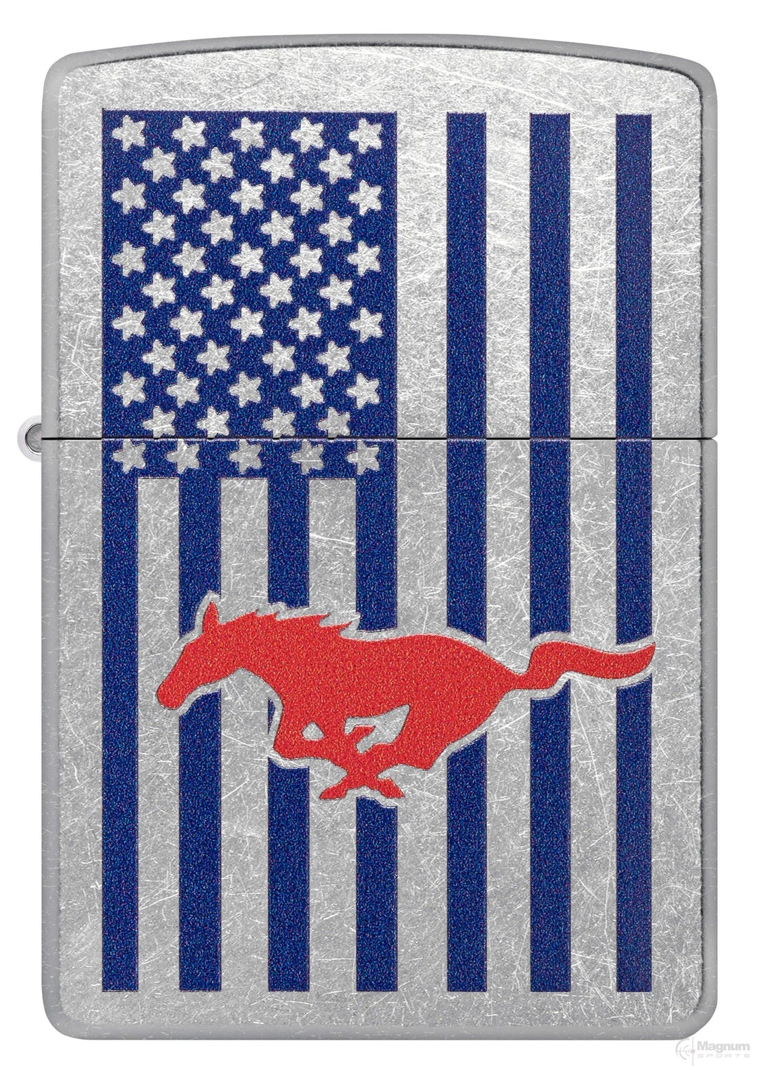 ZIPPO FORD MUSTANG FLAG STREET CHROME
