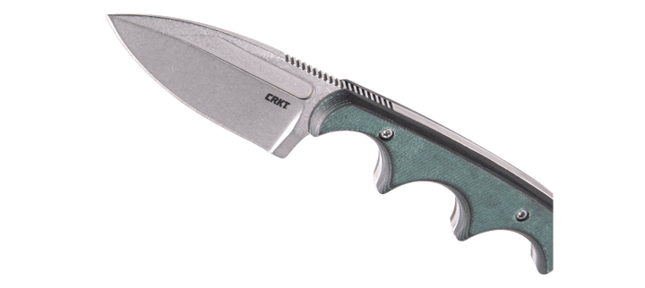 Minimalist Green Fixed Blade Knife with Sheath 2396