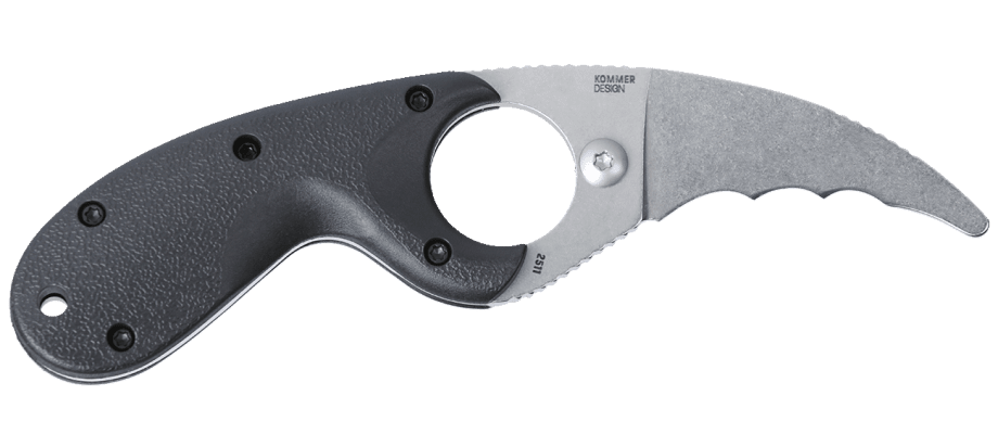 Bear Claw Black Fixed Blade Knife with Sheath 2511