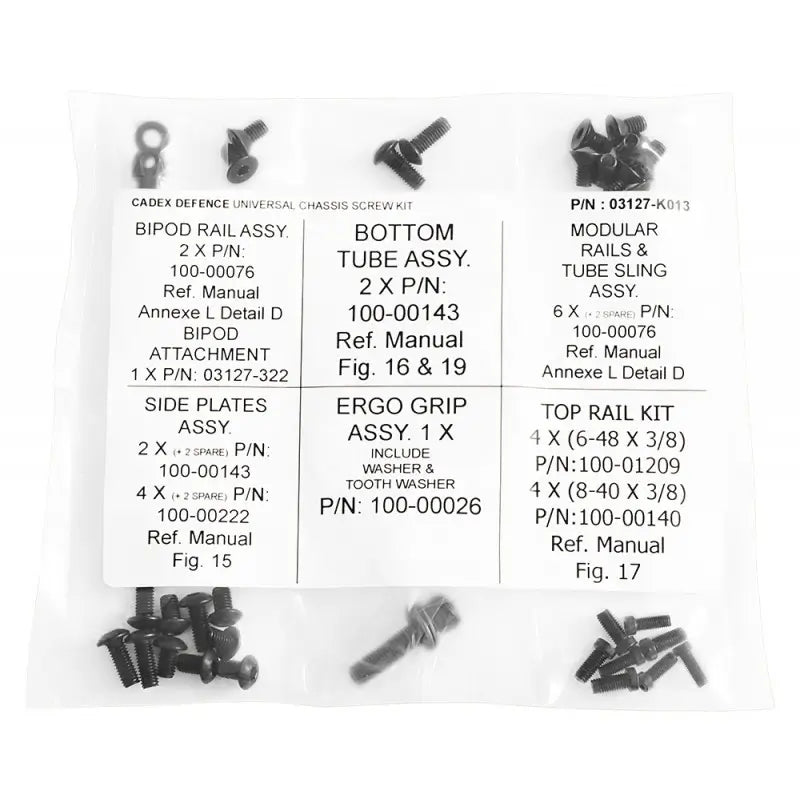 Cadex Universal Chassis Screw Kit