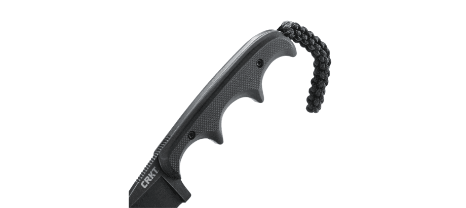 Minimalist Black Fixed Blade Knife with Sheath 2384K