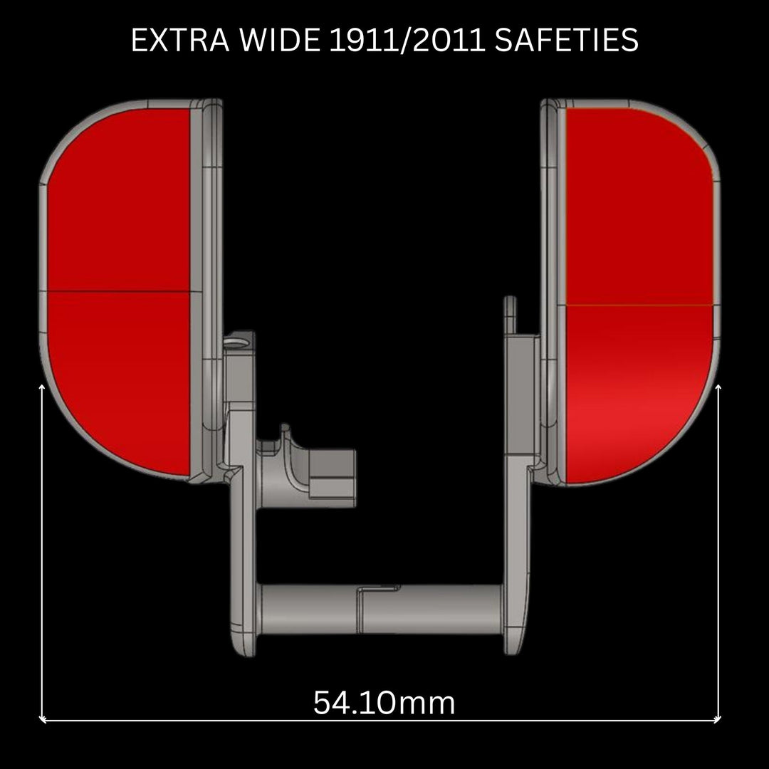 Extra Wide 1911/2011 Ambidextrous Safeties | One-Piece CNC